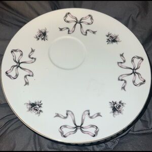 VINTAGE SNACK PLATES BY ROYAL GEOFFREY//FINE CHINA of JAPAN//PINK BOWS AND ROSES